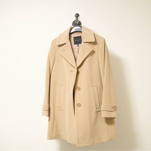 TALBOTS Wool Pea Coat Camel Brown Size US 6